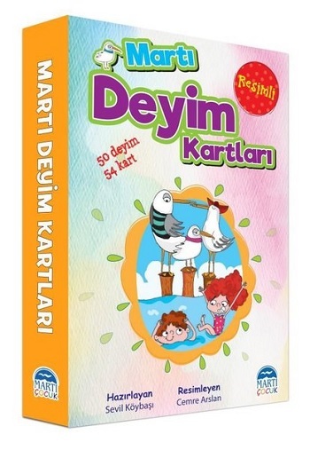 Resimli Martı Deyim Kartları-50 Deyim 54 Kart